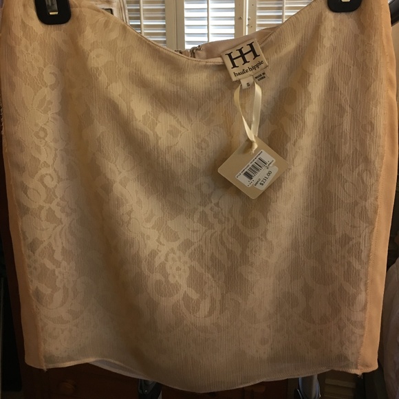 HAUTE HIPPE  SILK SKIRT - SIZE SMALL - Picture 2 of 12